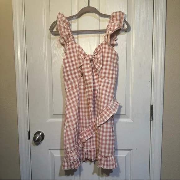 Mable Pink Gingham Ruffle Dress - Picture 4 of 7